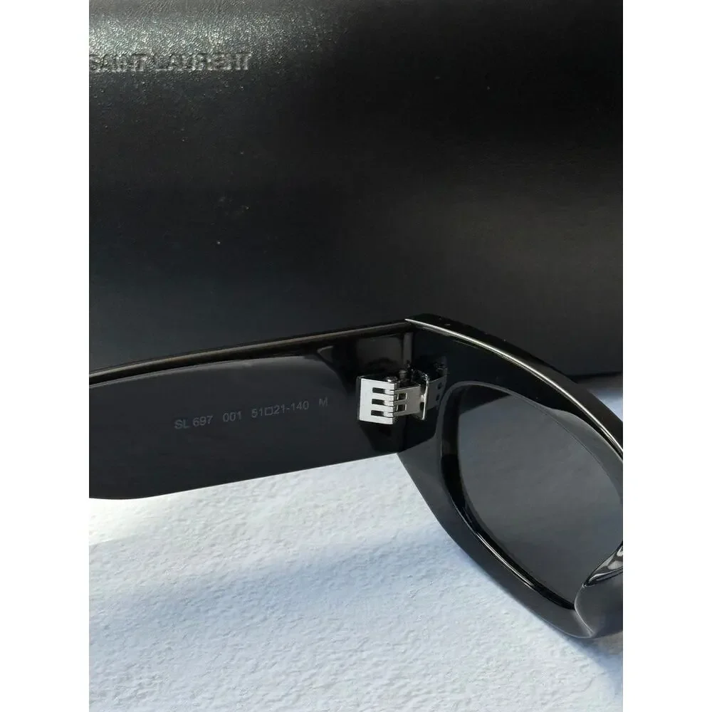 NEW Saint Laurent SL697 Unisex Sunglasses in Black - Picture 8 of 10